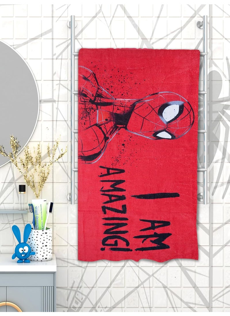 Athom Trendz Marvel I am Amazing 350 GSM Cotton Kids Bath Towel Multicolour 60x120 cm