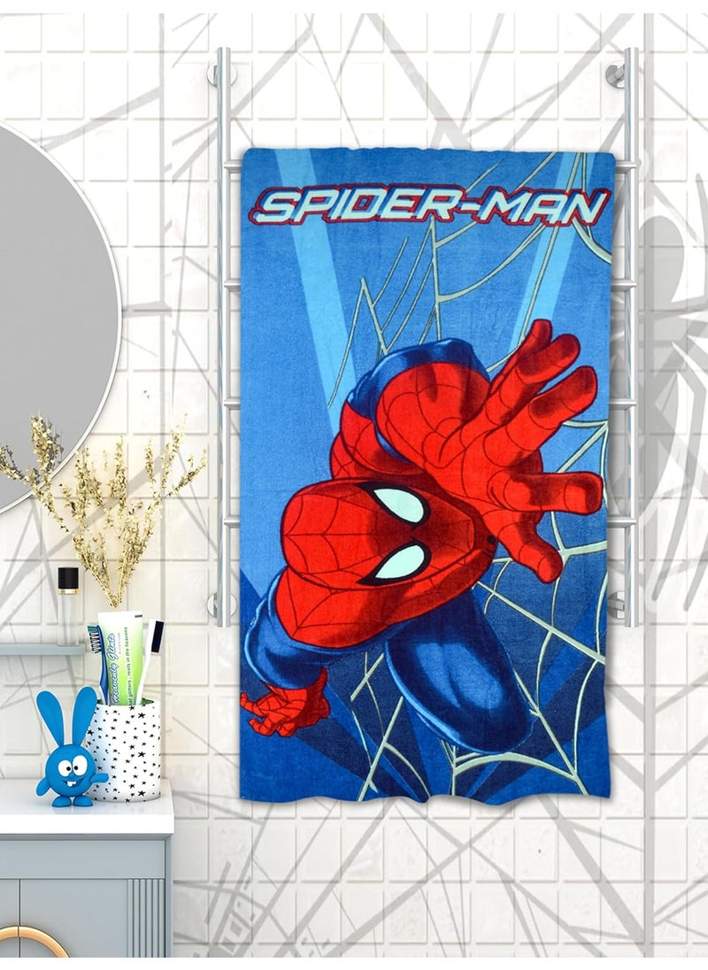 Athom Living Marvel Blue 350 GSM Cotton Kids Bath Towel 60x120 cm