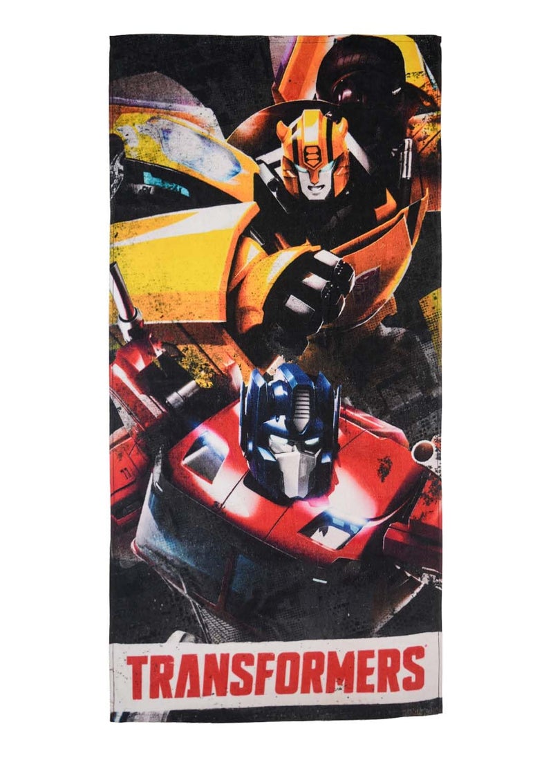 Transformer Character Printed Kids Cotton Bath Towel Attractive and Fun Beach Time Towel