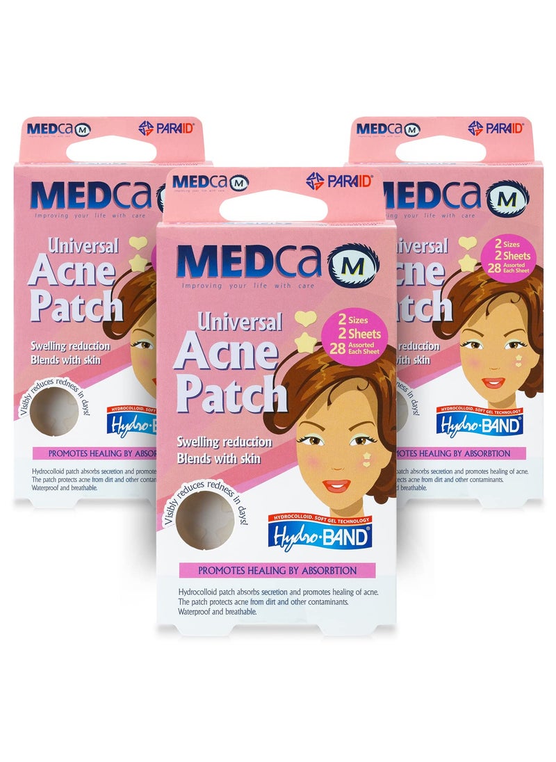 Acne Patch  Pack of 168 Pimple Spot Treatment Hydrocolloid Bandages Absorbing Zit Cover Dots Heart And Star Shapes by MEDca