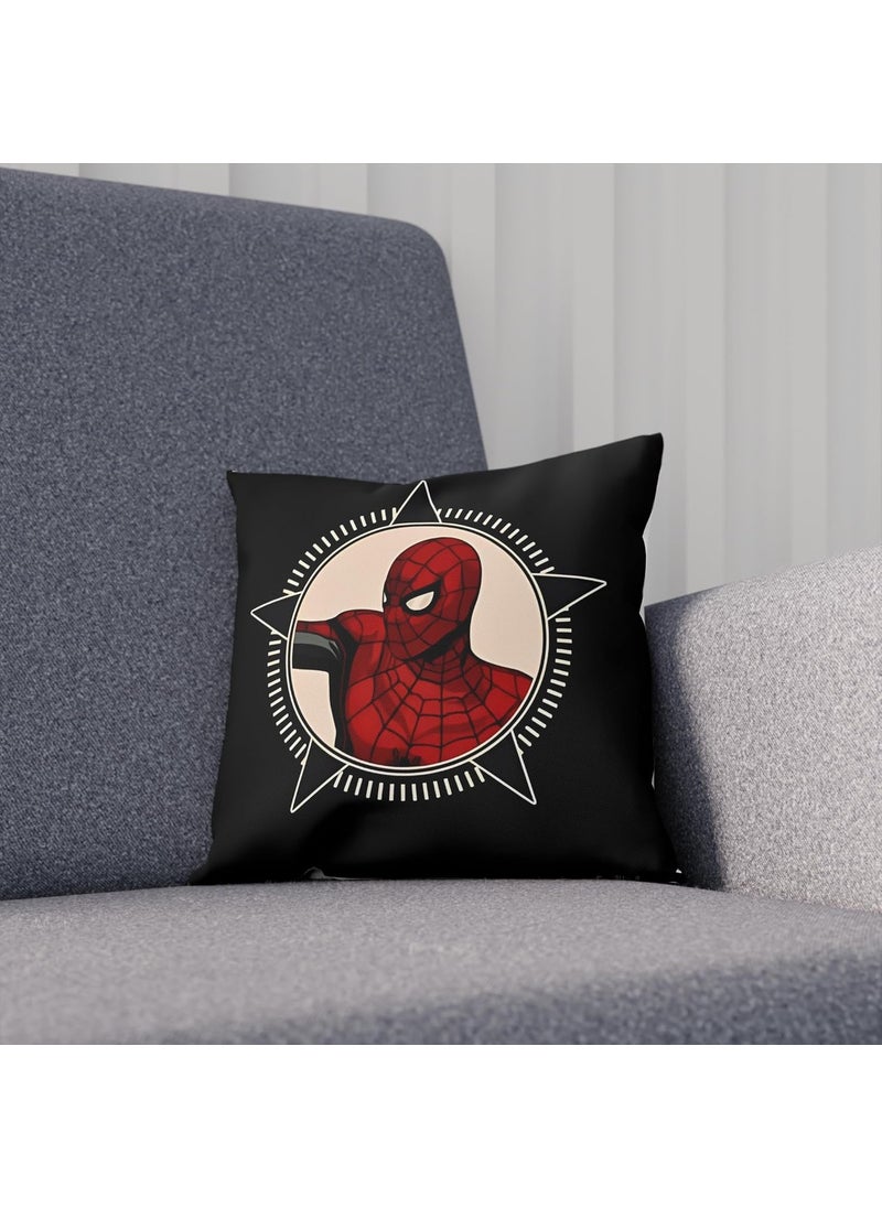 Gifting Domus Anime CushionPillow Spiderman 12x12 Inch Soft HD Vibrant Print Free 10 Vinyl Stickers for Anime Lovers Siblings Friends