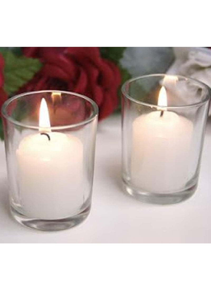 The Decor Affair Twenty Opulent Transparent Glass Tea Light Holders Crafted with Precision and Care Each a Unique Manifestation of Light and Beauty Elevating Any Occasion with Sublime Radiance