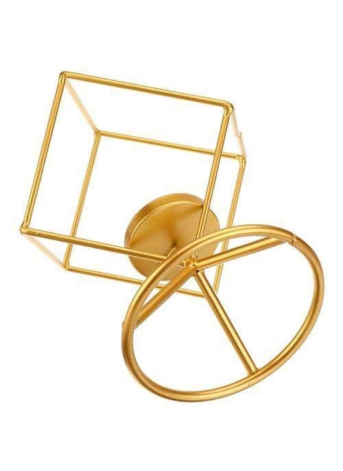 The Decor Affair 1 Pcs Celestial Steel Construct Towering Metal Square Candle Stand Handcrafted with Mythic Precision Rising to a Height of 20CM Ideal for Home Decoration
