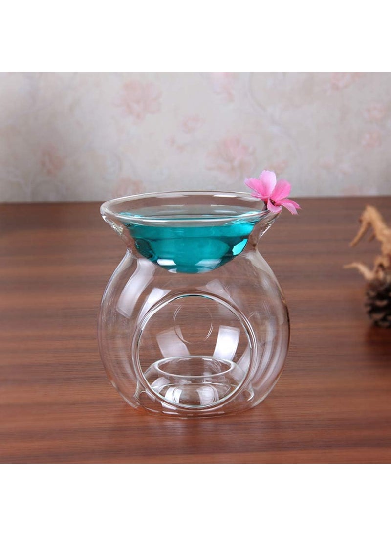 The Decor Affair 1 Pcs Glass Light Holder and Aromatherapy Essential Oil Burner Elegant Home Decor for Living Room Balcony Patio Porch and Garden