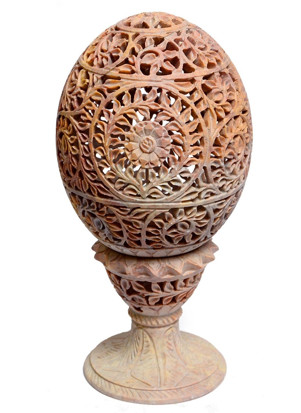 Pooja Creation Soapstone Candle and Tea Light Holder Home Decor Showpieace Item