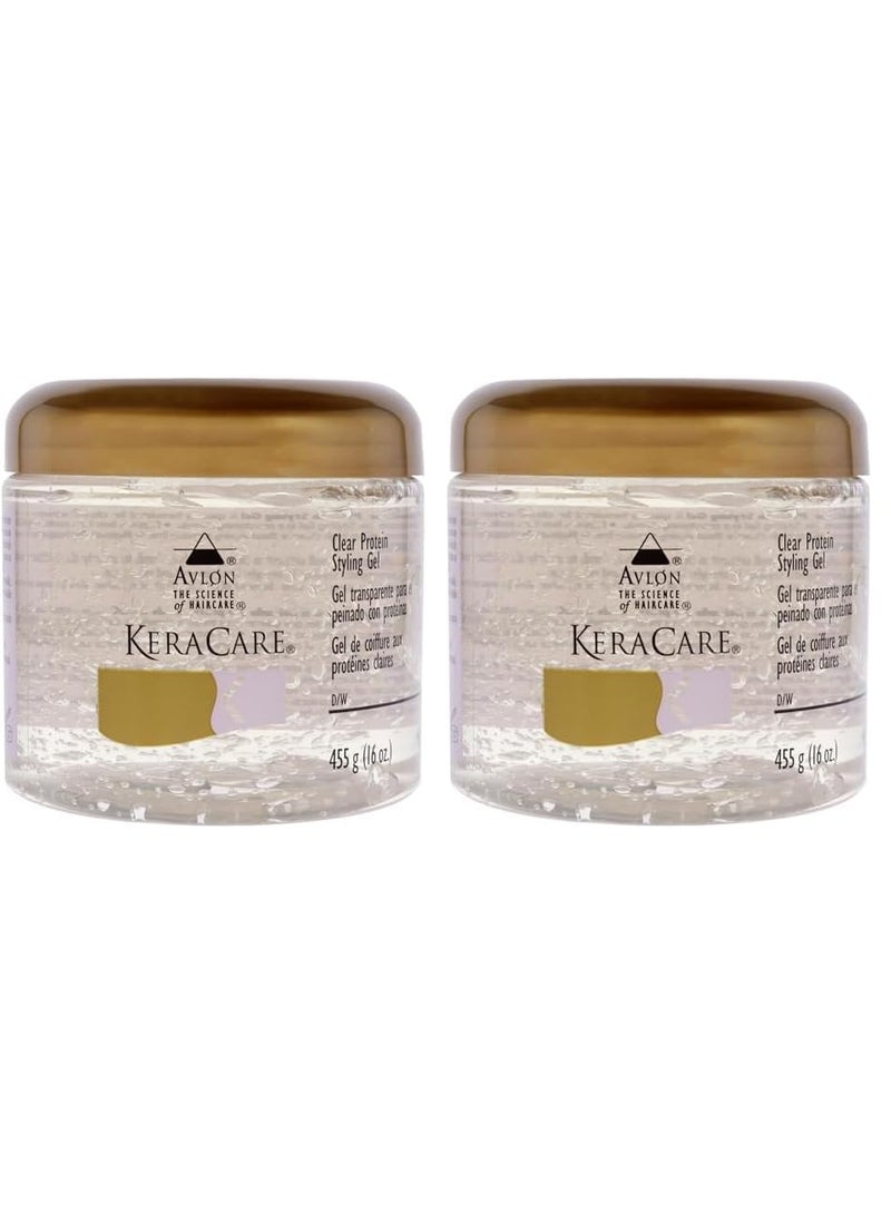 Avlon Keracare Protein Styling Gel Clear 16Oz Pack of 2