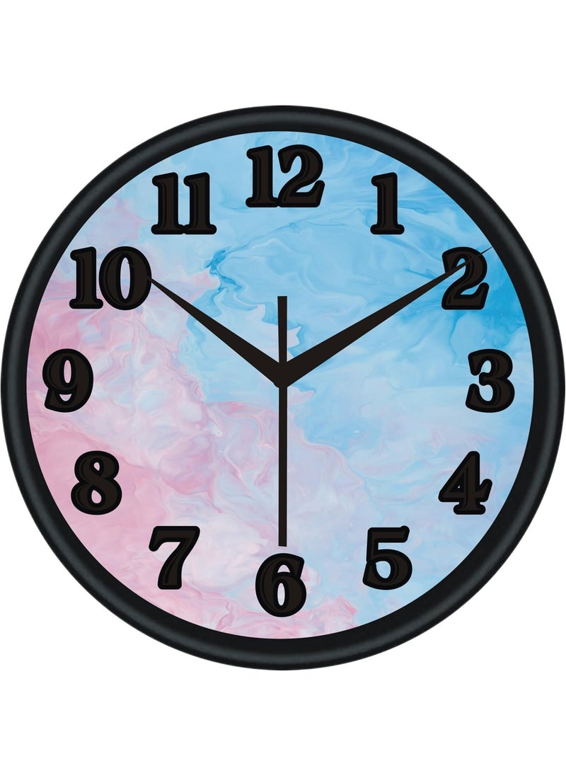 Vibrant Pink and Blue Wall Clock