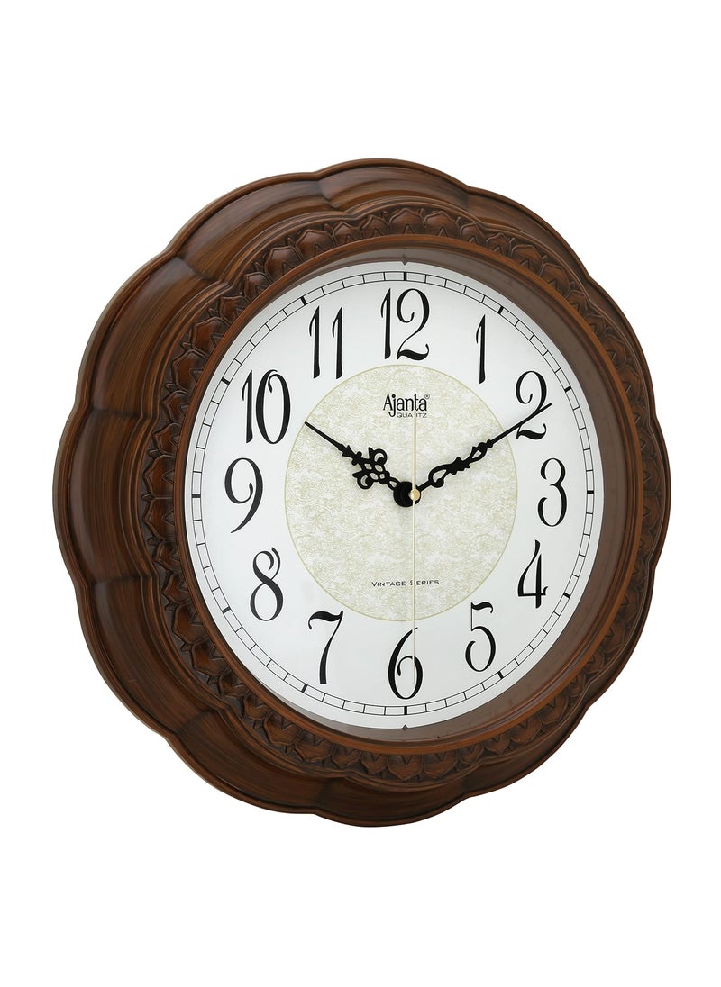 Ajanta Quartz Silent Sweep Movement Vintage Wall Clock (14 Inches)