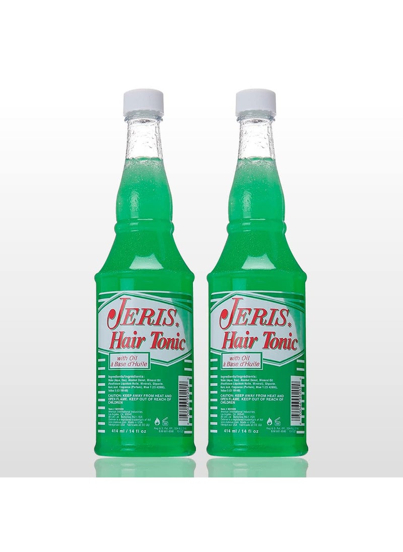 Jeris Hair Tonic with Oil Professional  Bottle of 14 Fl Oz each Formulated For all hair types Perfect for Mens Hair and Scalp Care and Health 2 Pack  28 Fl Oz TOTAL