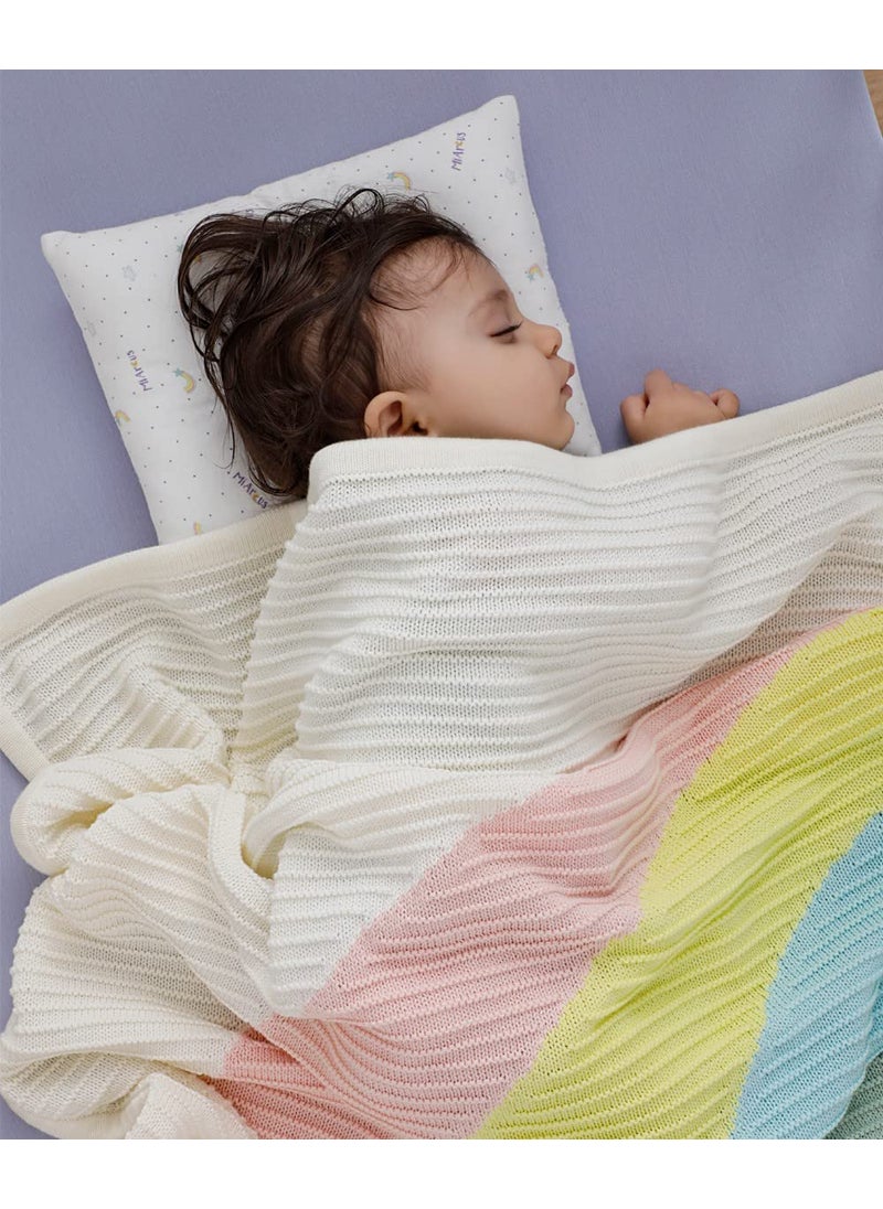 Mi Arcus Mini Me Organic Cotton Multi Color Baby Blanket Wrapper for Kids 70cm90cm