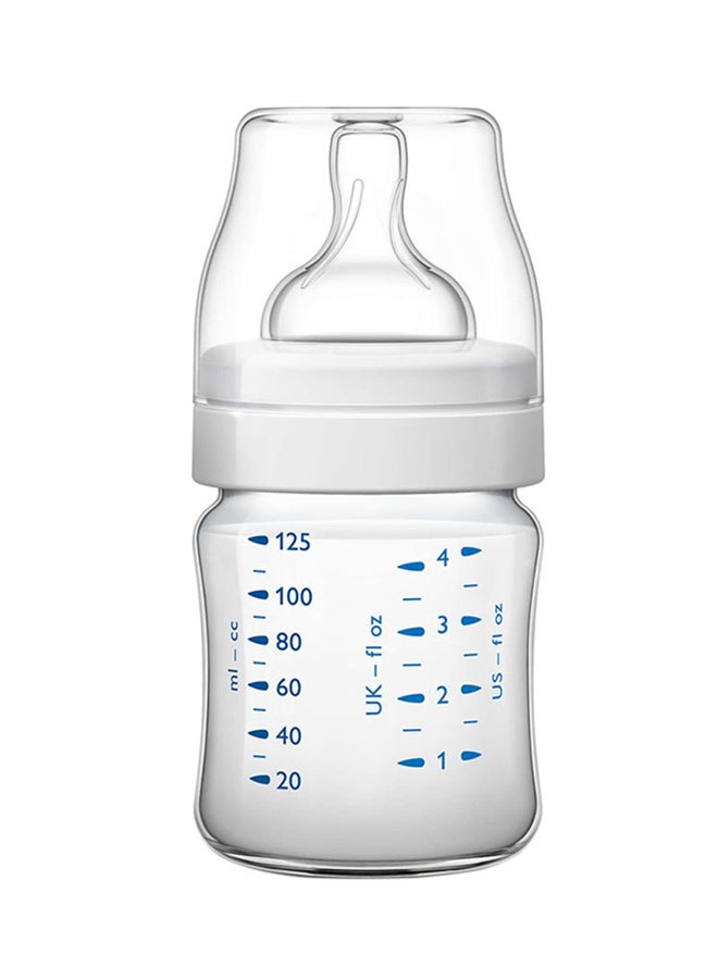 Classic Plus Feeding Bottle, 125ml, Clear