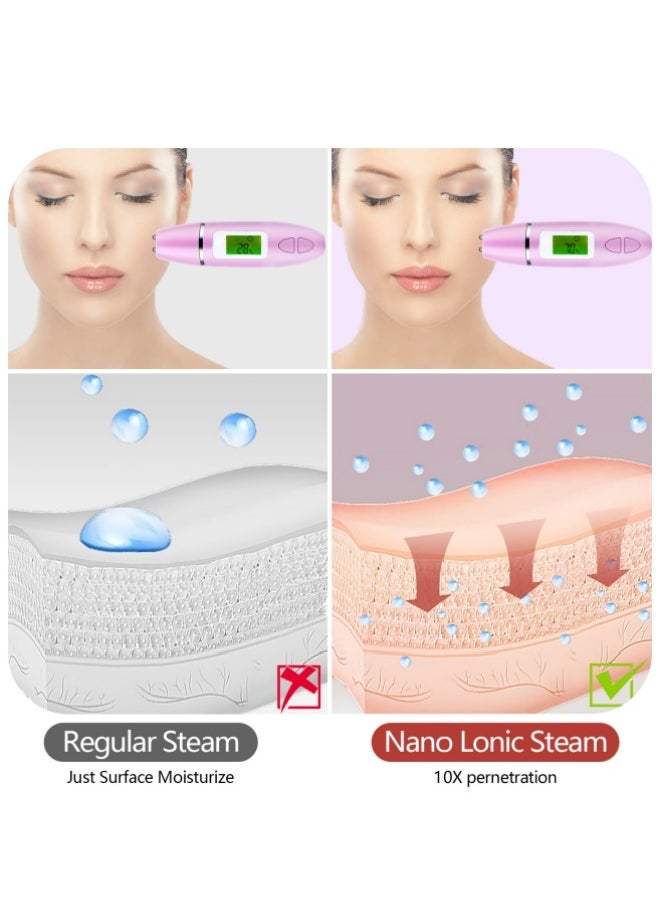 Facial Steamer for Face Nano Ionic Face Steamer for Facial Deep Cleaning Hot Mist Face Humidifier Set for Women Men Moisturizing Cleansing Pores with Blackhead Remover Kit