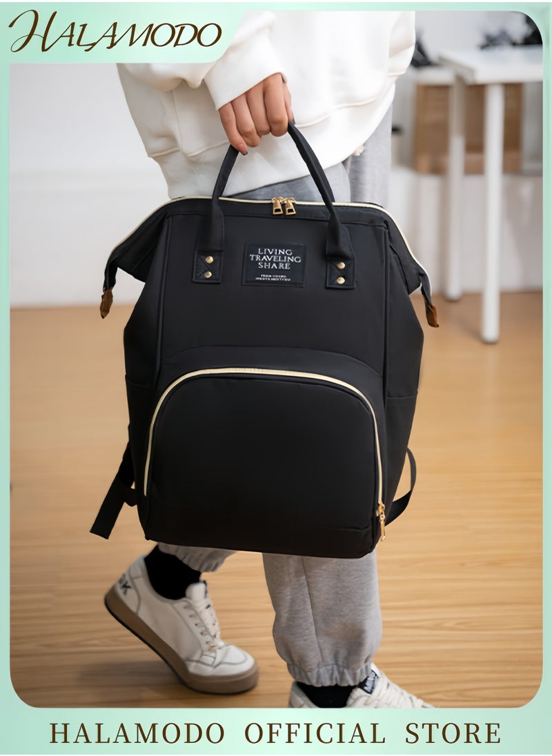 Multi-Function Waterproof Baby Diaper Bag Mom’s Travel Backpack Large Capacity Baby Care Bag Fashionable Durable Shoulder Strap and Handheld Design