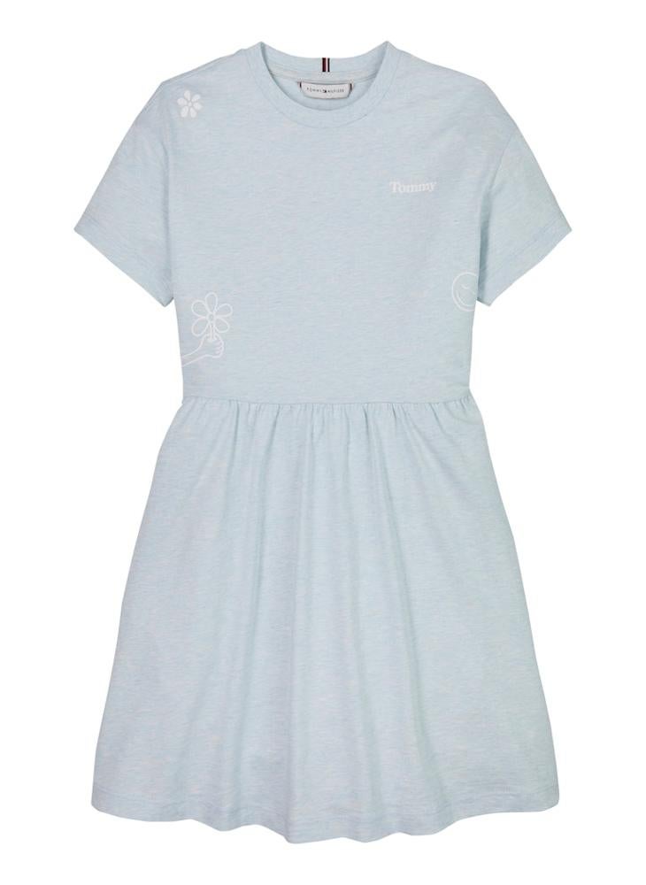 Pale Blue T-Shirt Dress