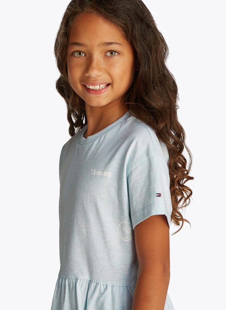 Pale Blue T-Shirt Dress