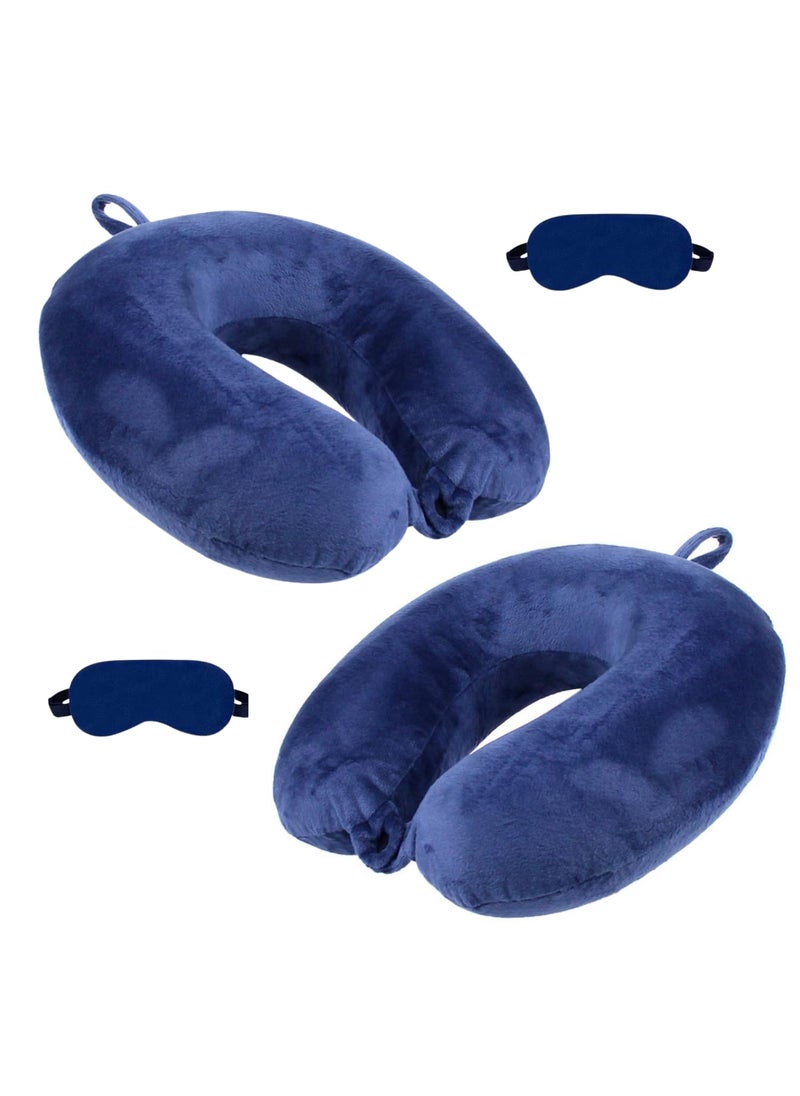BigPlayer Royal Neck Pillow with Eye Mask for Travel Comfort Car Neck Rest Travel Essential Car Pillow Flight and Train Accessory Pillow for Neck Pain Relief Neck Pillow for Sleeping
