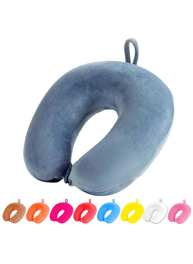 Travel 360 Degree Neck Pillow for Travel in FlightCarTrain for Sleeping Neck Support Lightweight Travel Pillow for Men and Women Grey