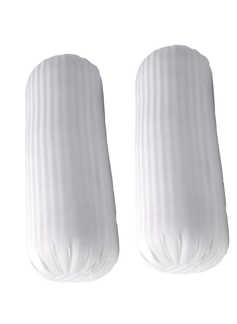 JDX Microfibre Round Bolster BedSofaDiwan Pillow Light Soft Fluffy for Neck Back Support Washable Breathable Durable Size 14x30 Inch Big Round Pillow Set of 2 18013215x34