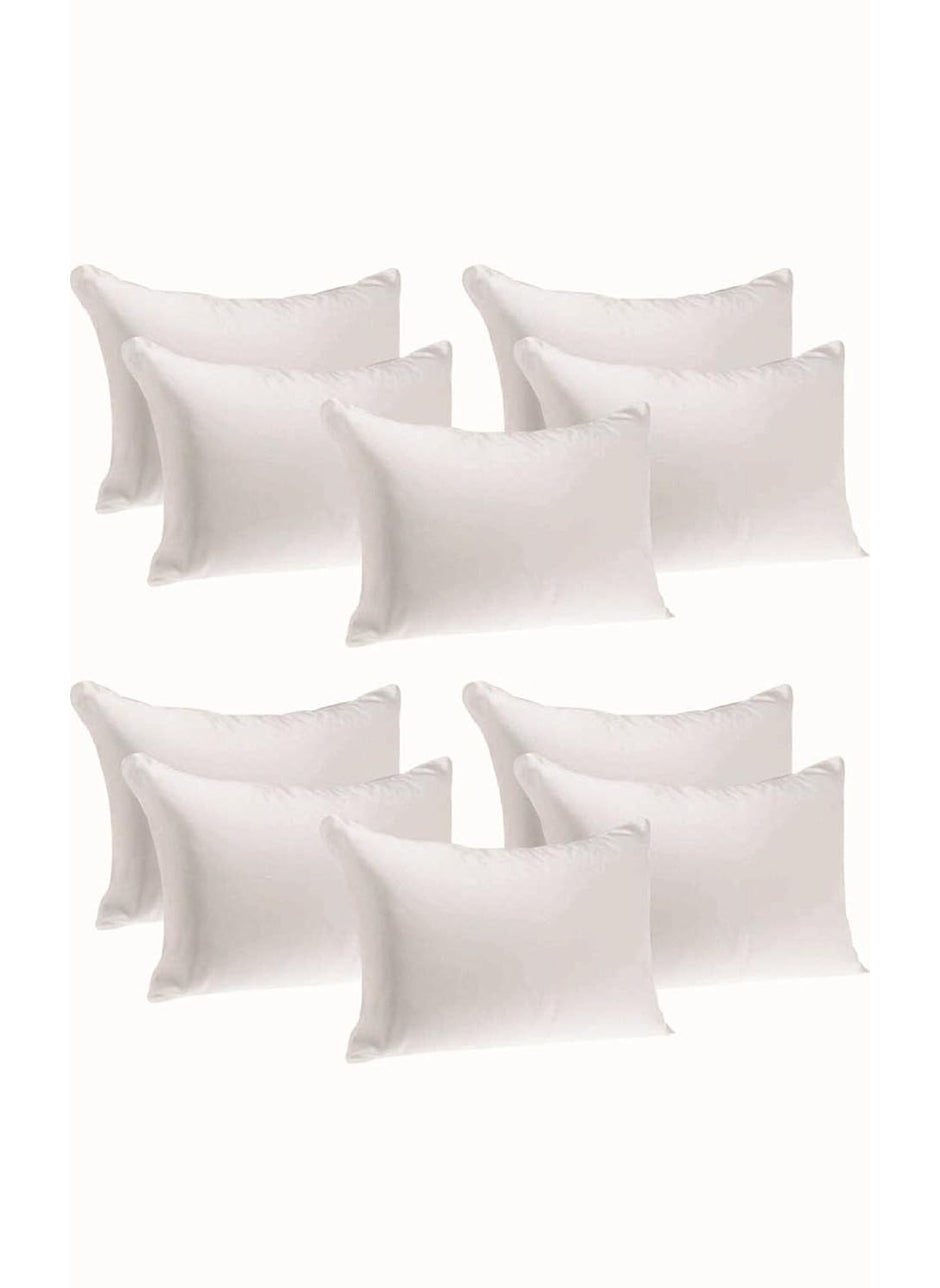 JDX Polyester Fibre Solid Sleeping Pillow Pack of 10 White