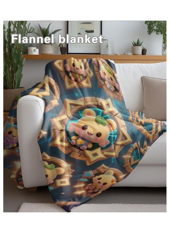 Children's or student cartoon flannel thin blanket (warm and comfortable, suitable for sleep, games) 100cm*150cm - 162