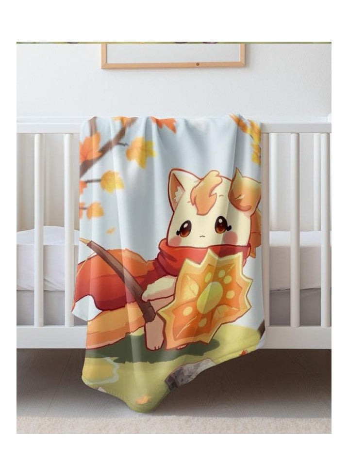 Children's or student cartoon flannel thin blanket (warm and comfortable, suitable for sleep, games) 100cm*150cm - 389