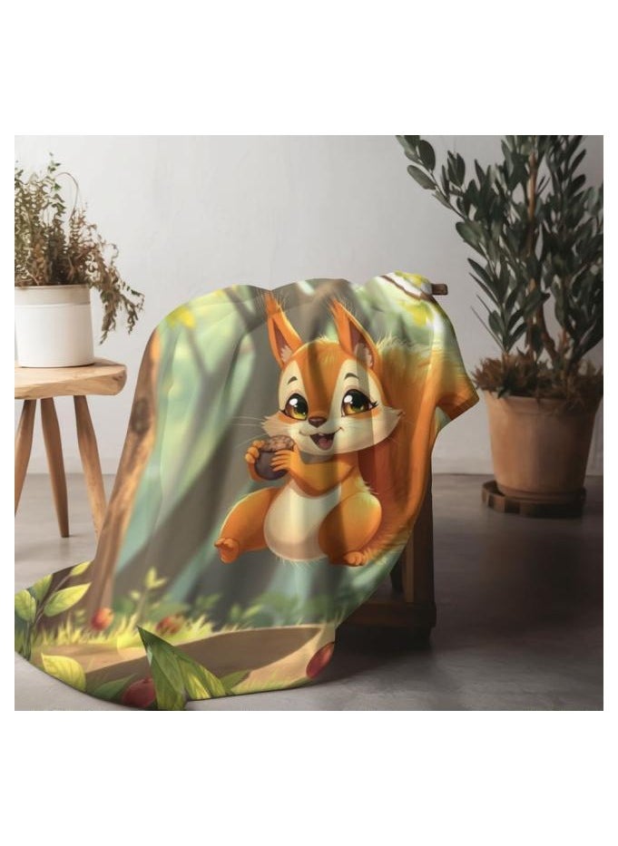 Children's or student cartoon flannel thin blanket (warm and comfortable, suitable for sleep, games) 100cm*150cm - 382