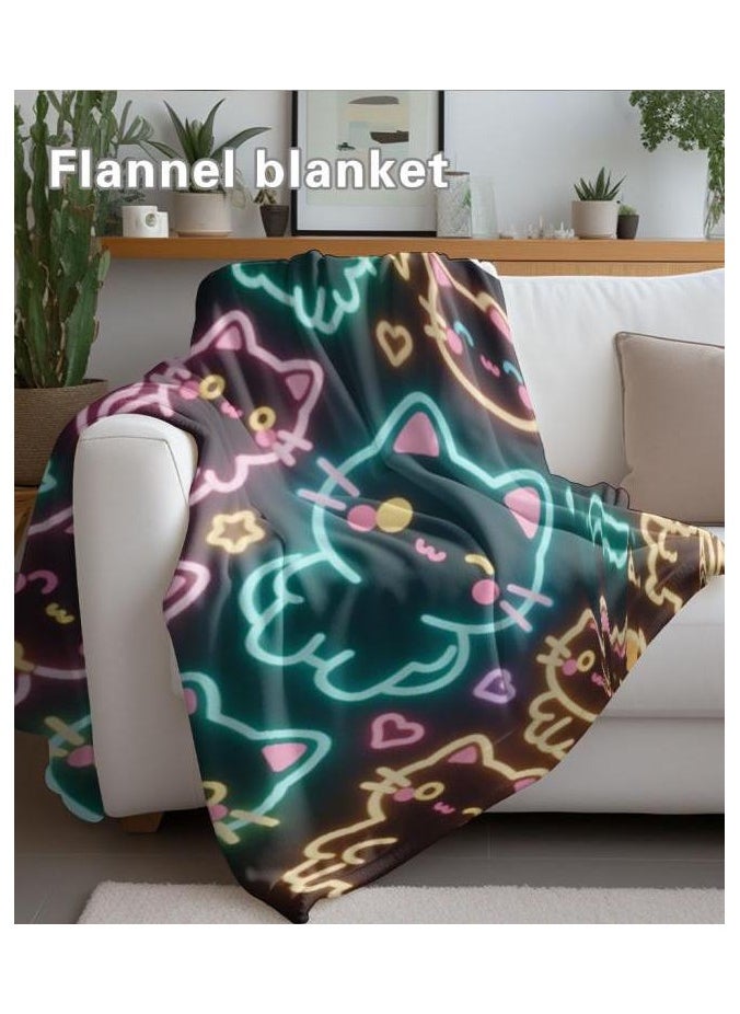 Children's or student cartoon flannel thin blanket (warm and comfortable, suitable for sleep, games) 100cm*150cm - 1129