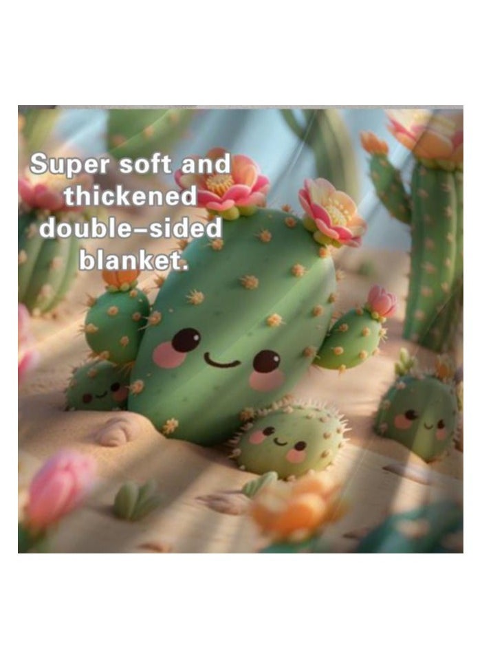 Children's or student cartoon flannel thin blanket (warm and comfortable, suitable for sleep, games) 100cm*150cm