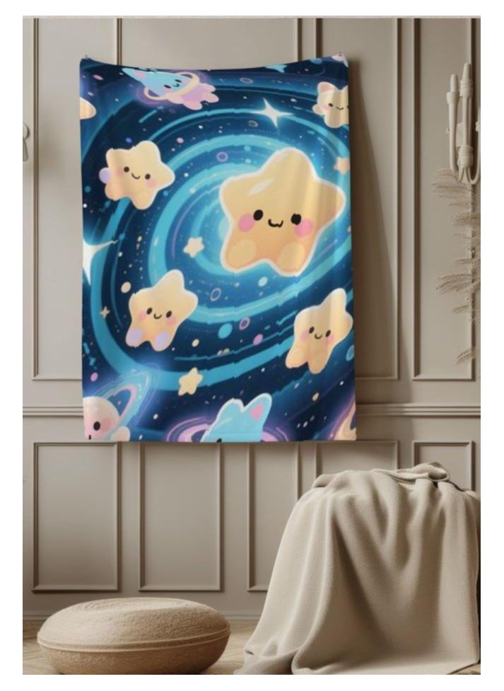Children's or student cartoon flannel thin blanket (warm and comfortable, suitable for sleep, games) 100cm*150cm