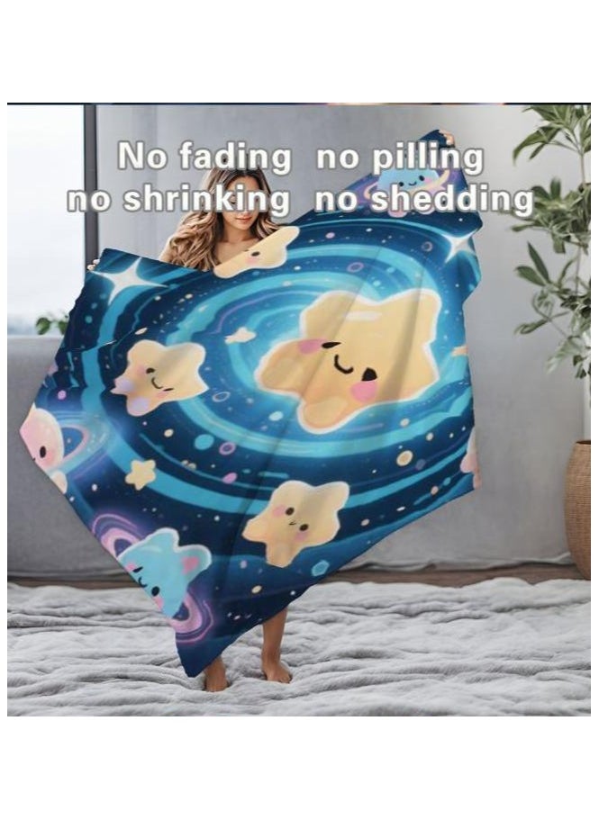 Children's or student cartoon flannel thin blanket (warm and comfortable, suitable for sleep, games) 100cm*150cm