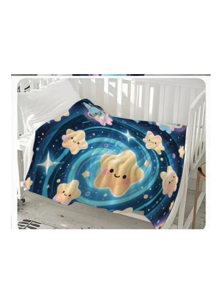 Children's or student cartoon flannel thin blanket (warm and comfortable, suitable for sleep, games) 100cm*150cm