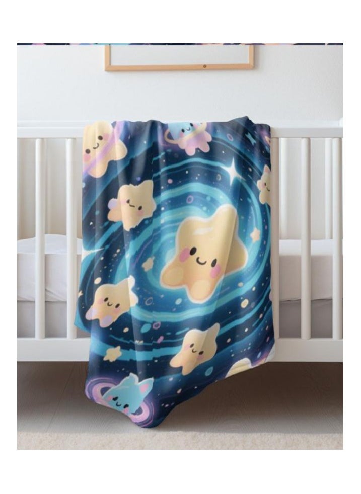 Children's or student cartoon flannel thin blanket (warm and comfortable, suitable for sleep, games) 100cm*150cm