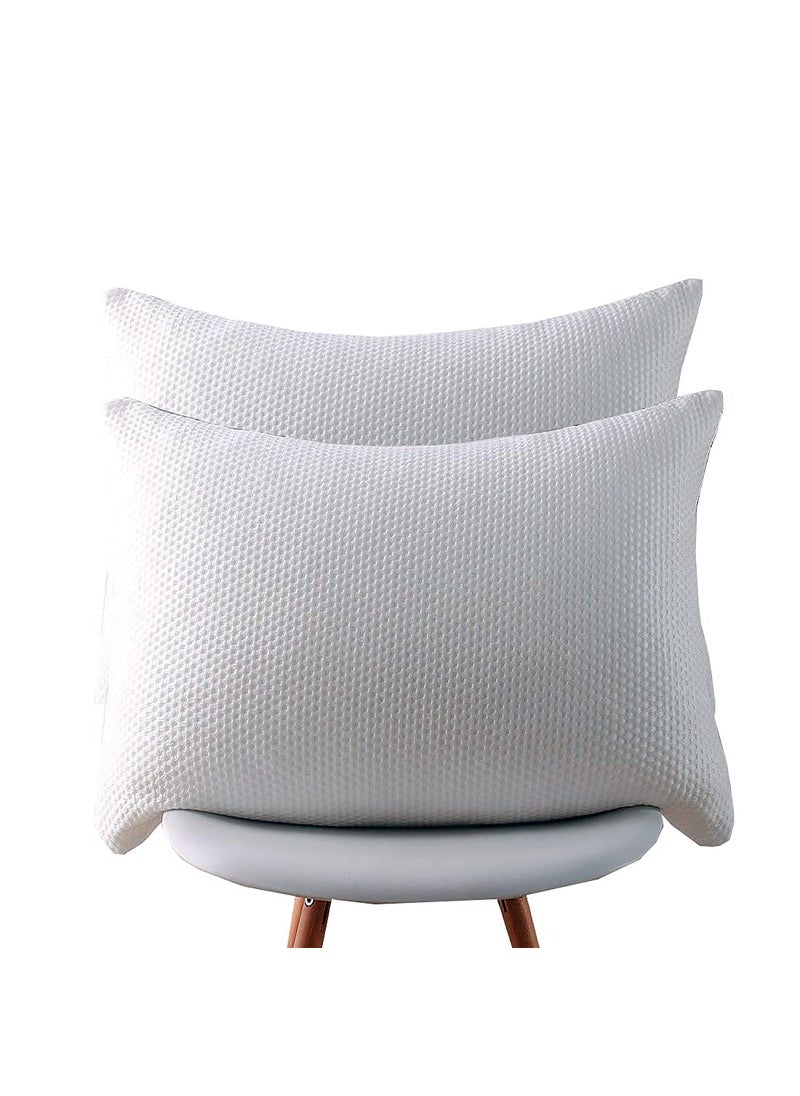 ARLinen Microfiber Filled Jersey Cotton Pillow Combo Set 20x30 Inch Set of 2