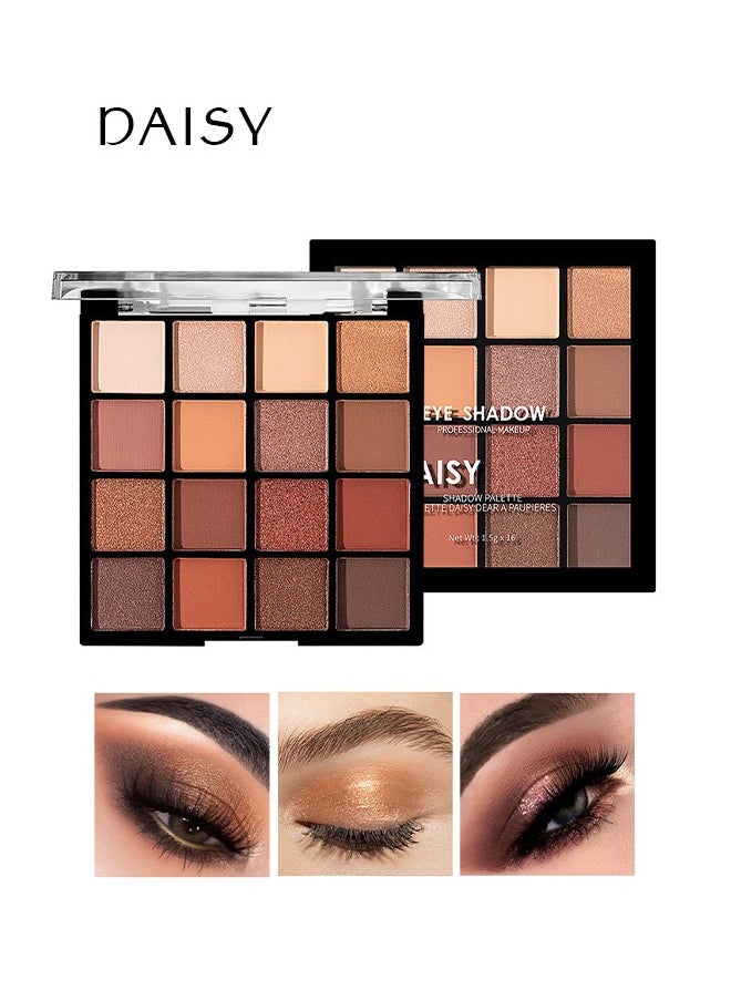 16 Colors Limited Edition Matte Pearlescent Sequins Eyeshadow Palette Copper Spice,Contour+Highlight+blush 3 in 1Form Contouring Palette