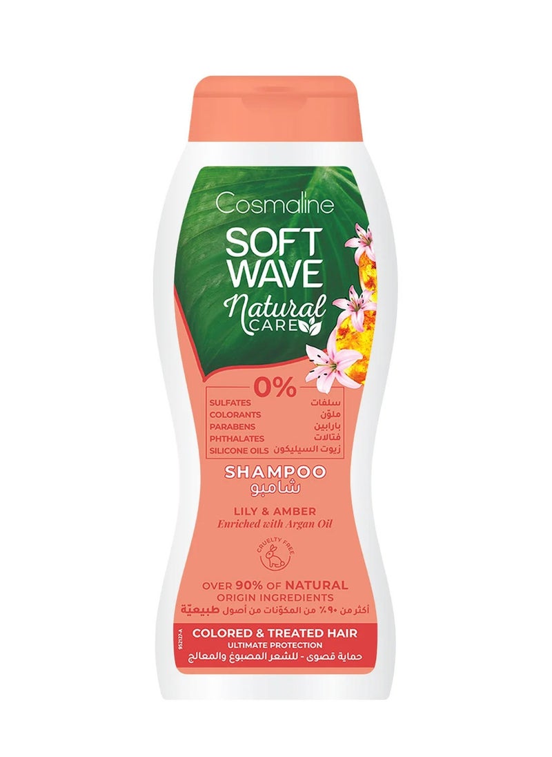 Soft Wave Natural Care Lily & Amber With Argan Oil Shampoo For Colored & Treated Hair 400 ML