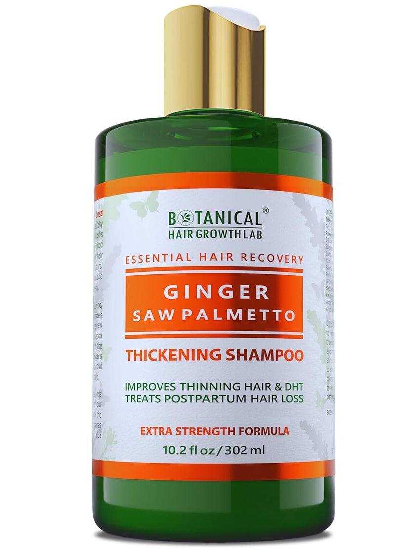 Botanical Hair Growth Ginger Saw Palmetto Extra Strength AntiThinning Shampoo Thickening Shampoo for Thinning Hair  Hair Loss 102 Fl Oz