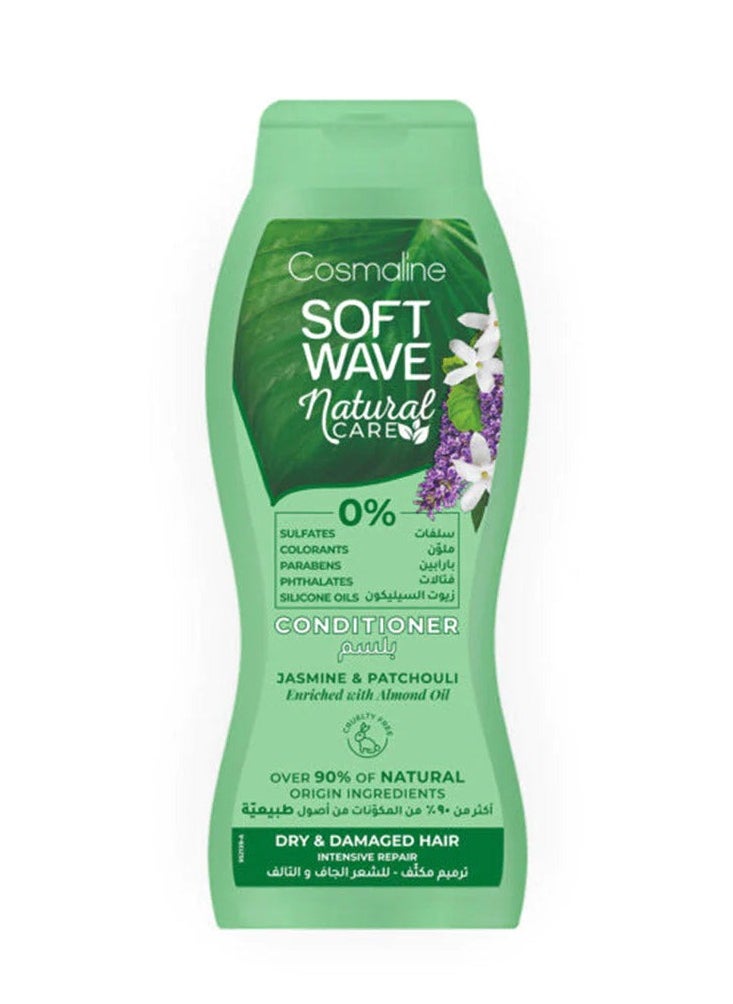 Soft Wave Natural Care Jasmine& Patchouli With Almond Oil Conditioner For Dry & Damaged Hair 400 ML