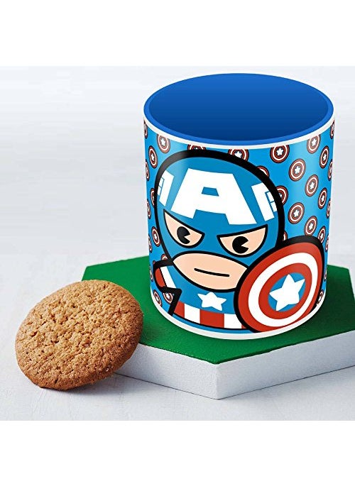 Marvel Ceramic Captain America - Kawaii Art Round Mug (8 Cm X 8 Cm X 9.5 Cm, Multicolor)