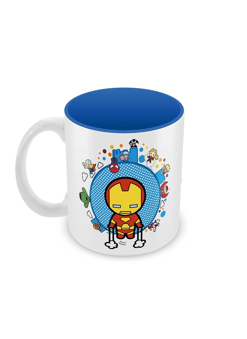 Marvel Ceramic Kawaii - Iron Man Round Mug (8 Cm X 8 Cm X 9.5 Cm, Multicolor)