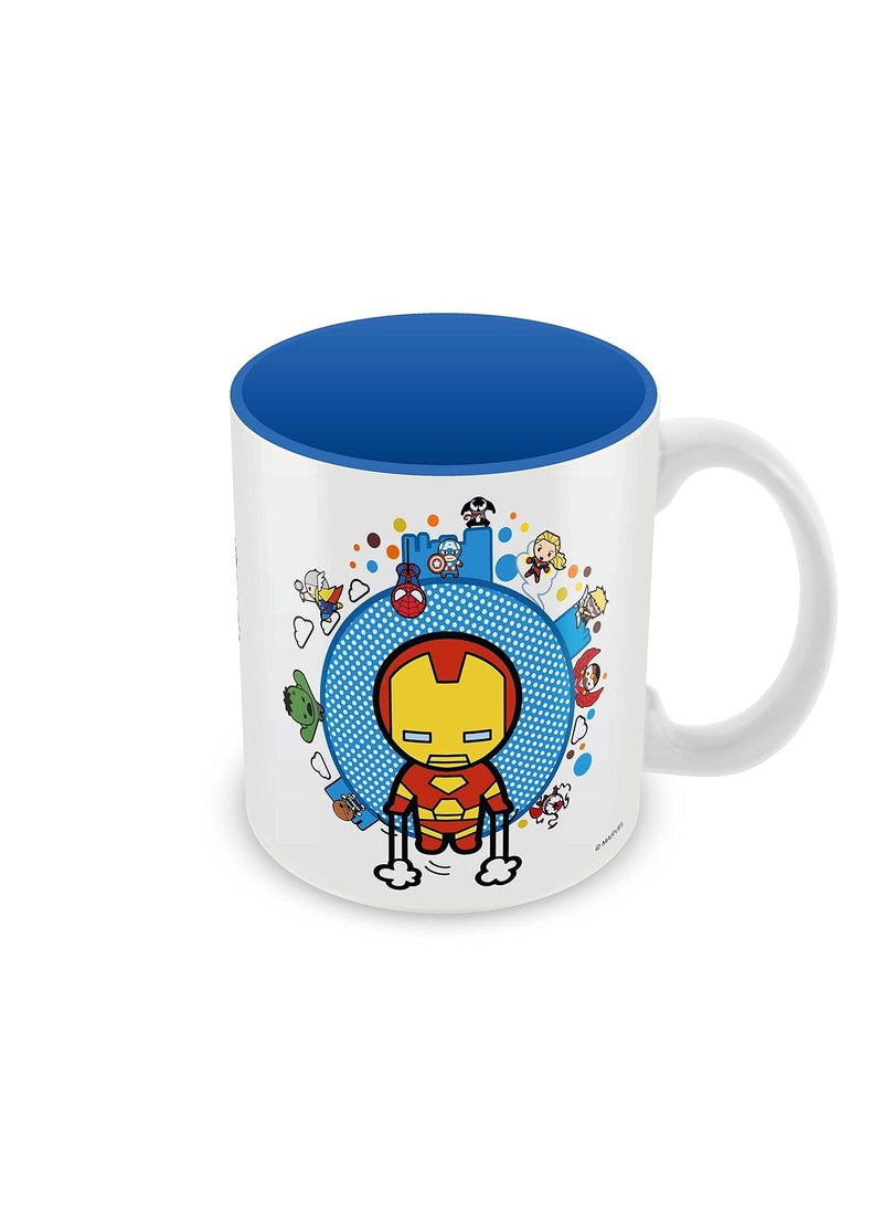 Marvel Ceramic Kawaii - Iron Man Round Mug (8 Cm X 8 Cm X 9.5 Cm, Multicolor)