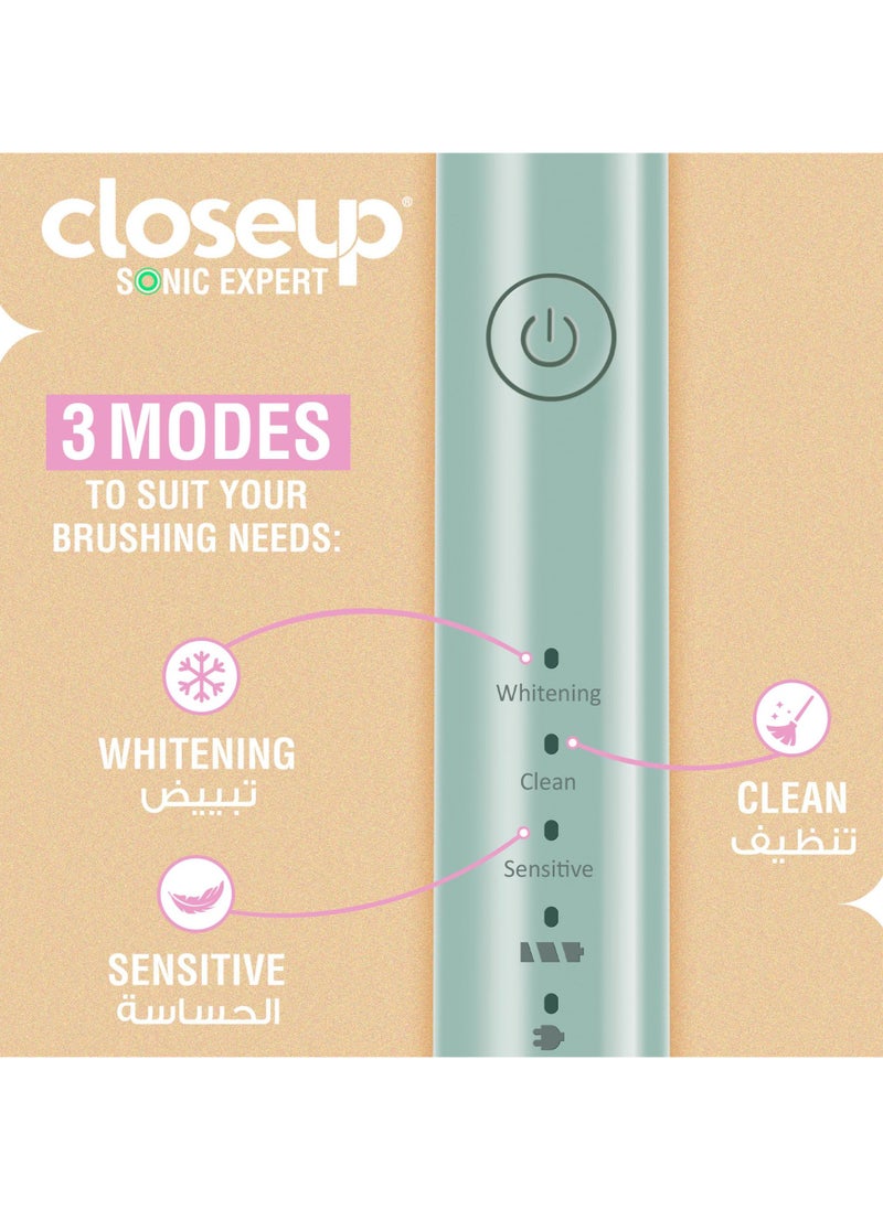 Sonic Expert Black Rechargeable Toothbrush 2 Pcs