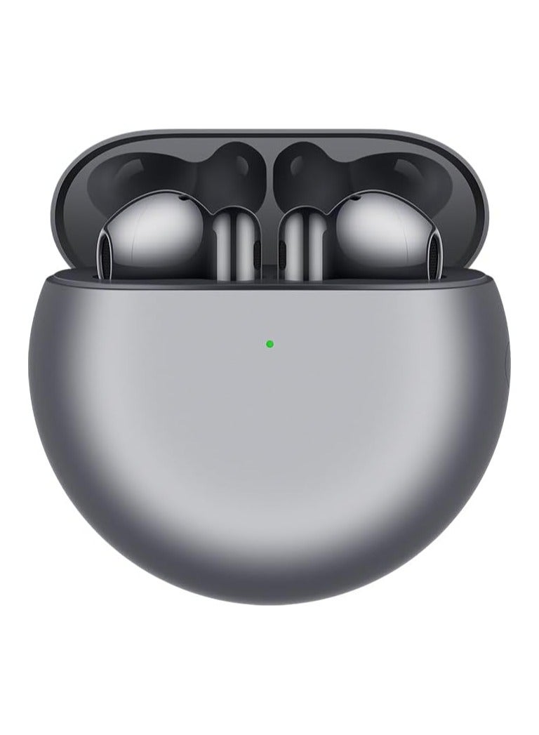 Freebuds 4E - Wireless Bluetooth Open-Fit Earphones With Hybrid Active Noise Cancellation Silver