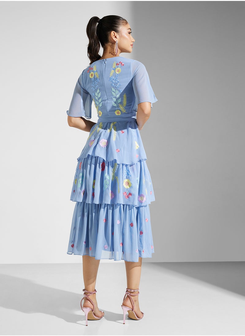 Floral Tiered Dress