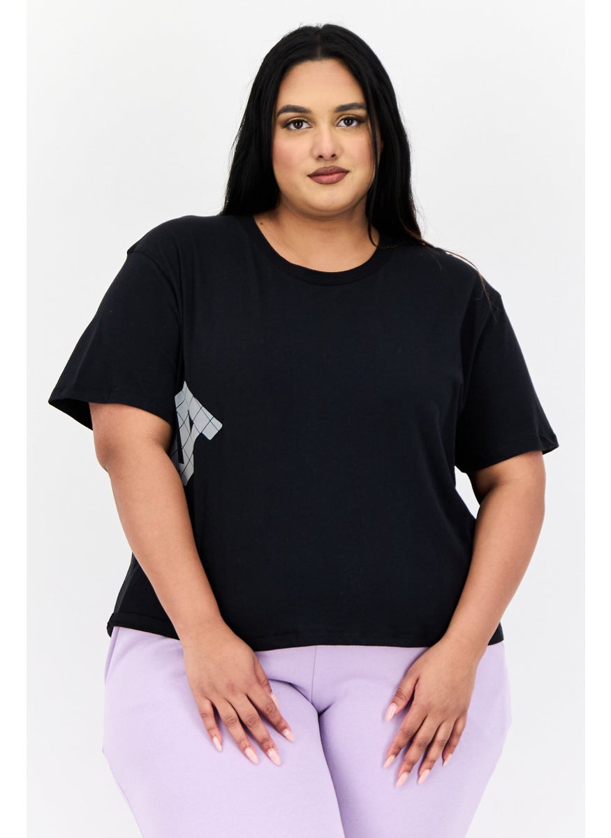 Women Sportswear Fit Short Sleeve Training T-Shirt, Black