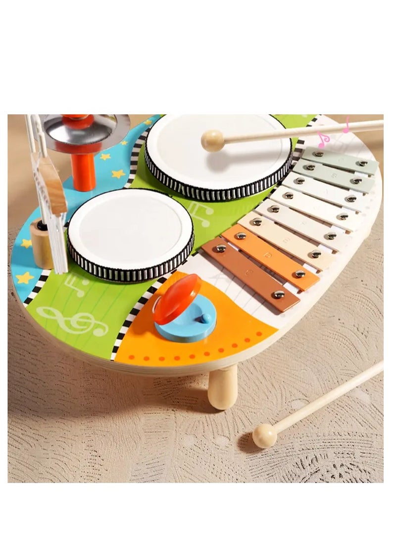 Factory Price Kids Wooden Xylophone Music Set With Variety Tones