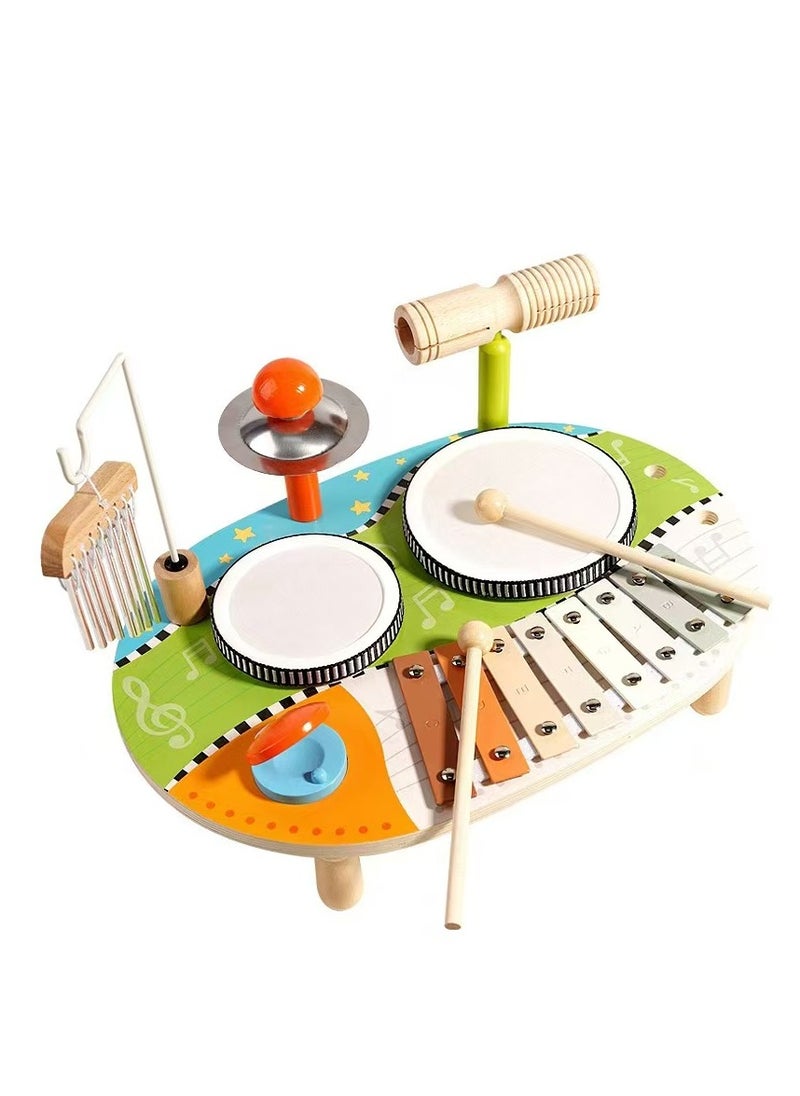 Factory Price Kids Wooden Xylophone Music Set With Variety Tones
