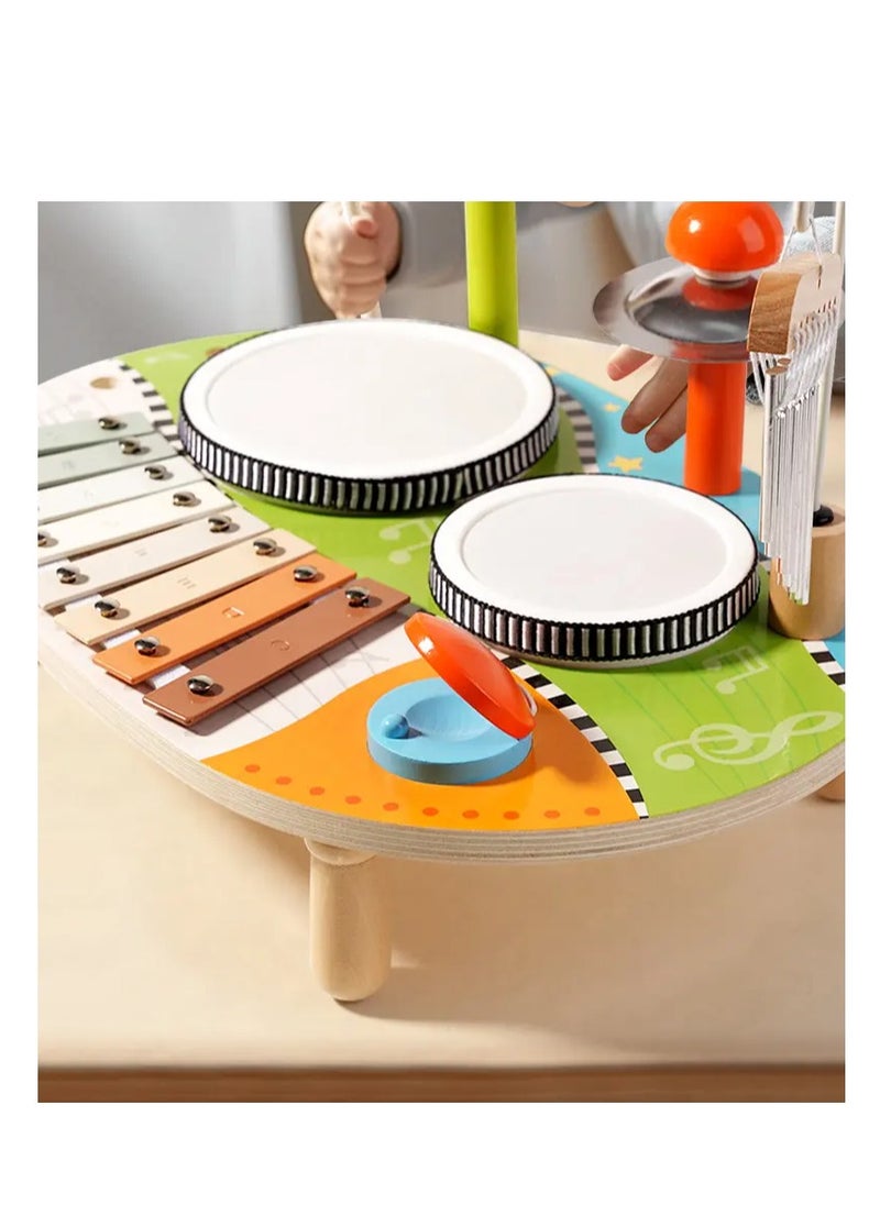 Factory Price Kids Wooden Xylophone Music Set With Variety Tones