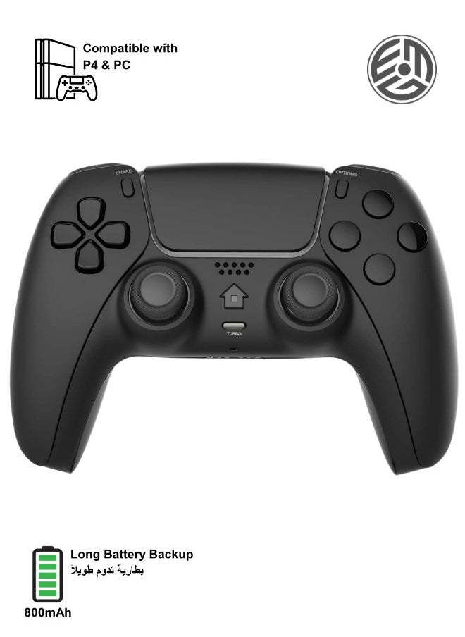 Wireless Controller Compatible with PS4/PS4 Slim/PS4 Pro,PC Joystick Anti-slip Bluetooth Joystick 800mAh Rechargeable Battery USB C Fast Charge