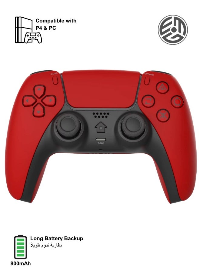 Wireless Controller Compatible with PS4/PS4 Slim/PS4 Pro,PC Joystick Anti-slip Bluetooth Joystick 800mAh Rechargeable Battery USB C Fast Charge