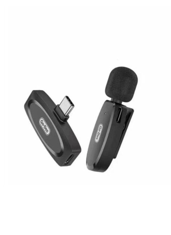 GD-WS301TC Wireless Digital Lapel Microphone – Plug-and-Play USB-C Lavalier Mic with Noise Cancellation, 2.4GHz Transmission, 20m Range, Rechargeable Battery, Ideal for Vlogging, Live Streaming, Interviews, and Online Classes​